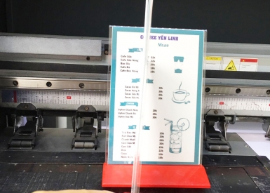 menu để bàn
