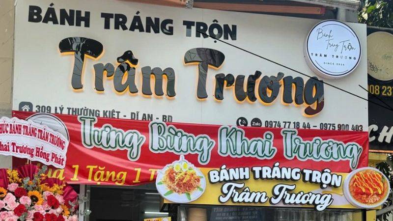 TOP 10 mẫu bảng hiệu bán bánh tráng trộn đẹp